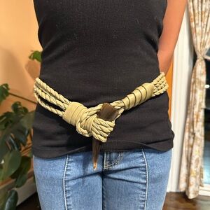 Braided Tan Women's Belt
